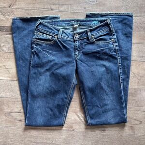 Y2K Silver Jeans Co Aiko Bootcut Jeans Blue Mid Wash Low Rise Women Sz 28